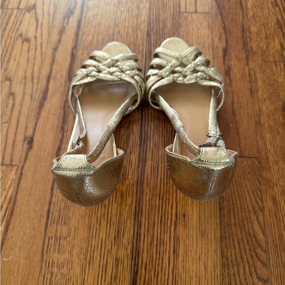 Sezane gold sandals with “cutie” heel size 40 - Picture 8 of 9
